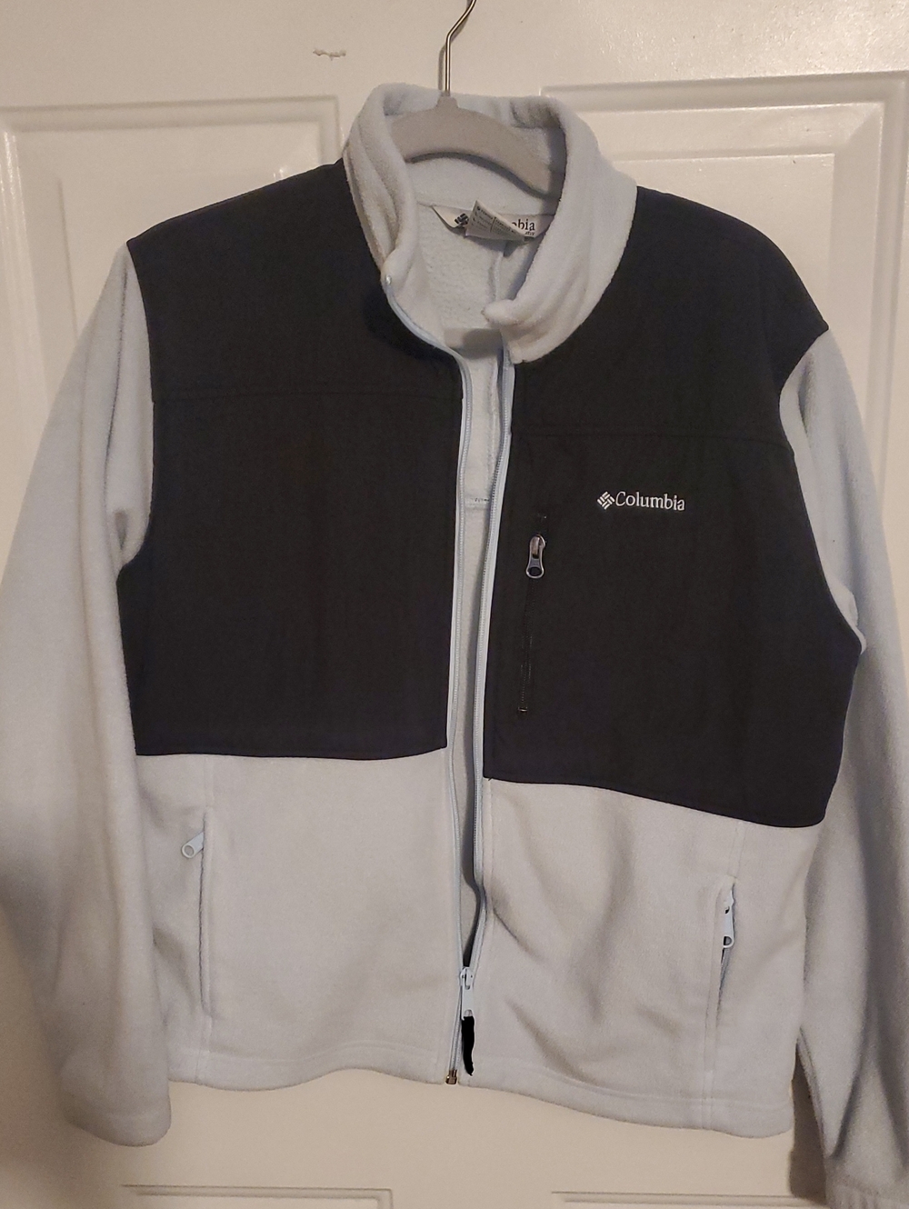 Columbia Two-Tone Fleece Jacket - Black & Light Blue